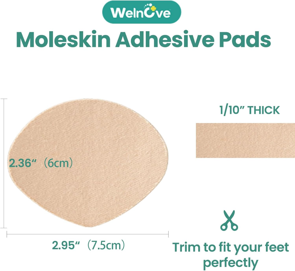 Welnove Moleskin Adhesive Pads for Feet