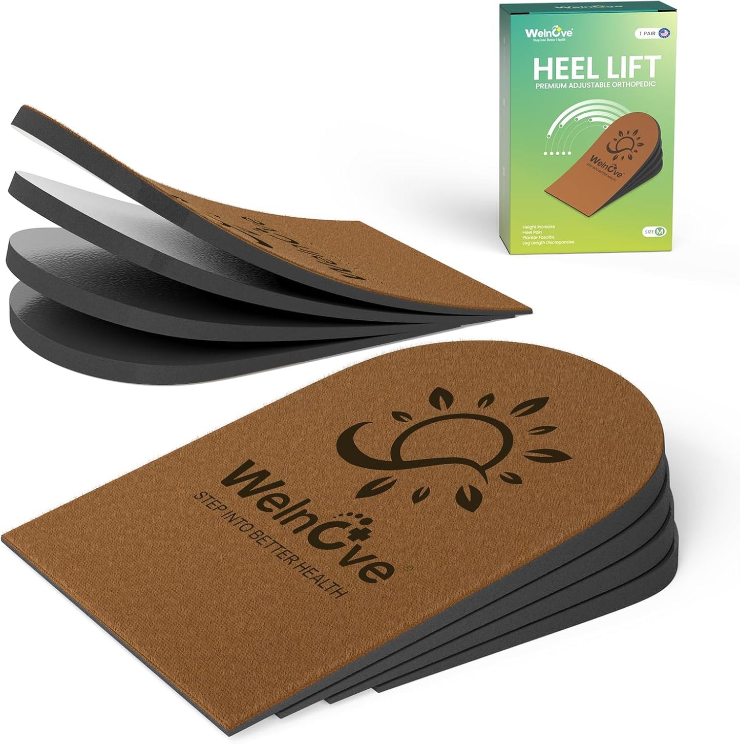 Welnove Adjustable Shoe Lifts