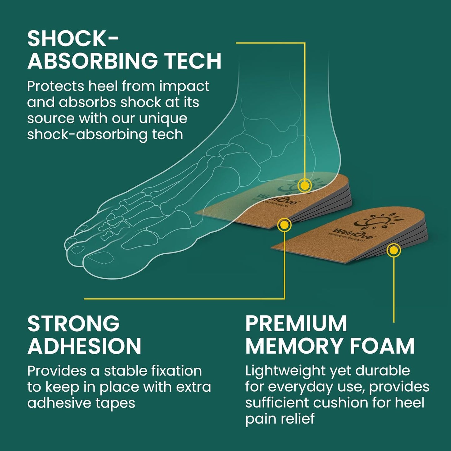 Welnove Adjustable Shoe Lifts