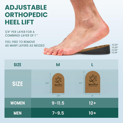 Welnove Adjustable Shoe Lifts