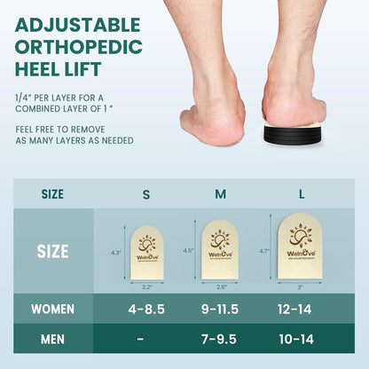 Welnove Heel Lift Inserts for Uneven Legs