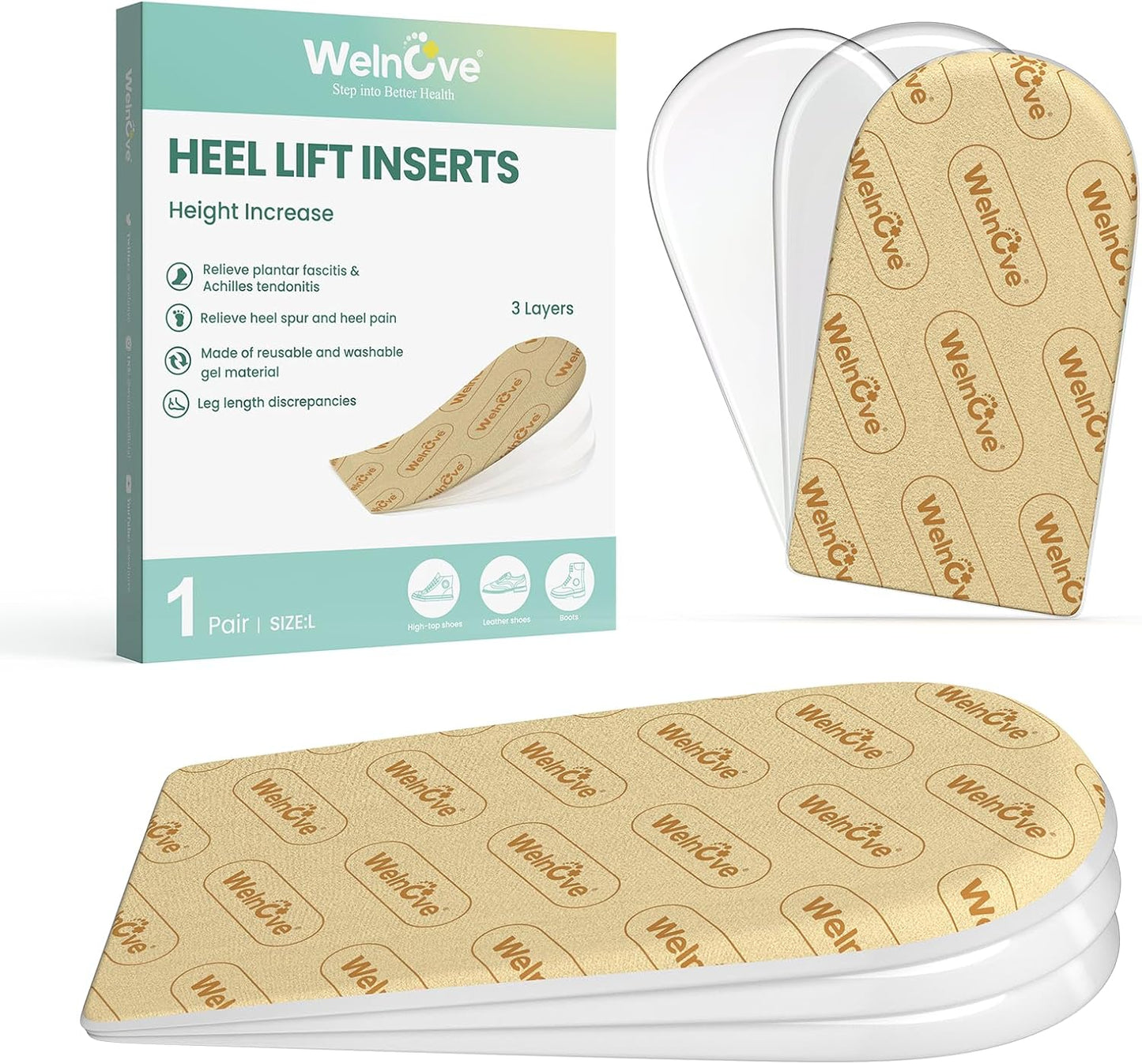 Welnove Heel Lift Inserts